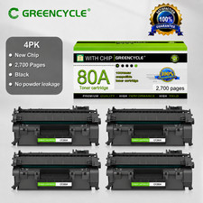 Four Pack 80A Toner Cartridge Compatible HP CF280A Pro 400 M401dn M425 picture