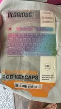 Glorious Polychroma V2 RGB Keycaps 131 Key Set Translucent White Open Box Parts picture