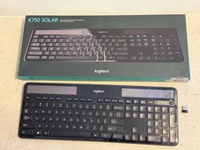 Logitech K750 Solar Wireless Ultra Slim Black Keyboard with USB Dongle Working picture