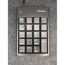 Targus Numeric Keypad with 2 USB Ports  Black 10-Key Wired USB Hub PAKP004B EUC picture