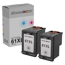 2Pk Compatible Black Ink for HP 61 XL CH563WN Reman High Yield ENVY 4500 5539 picture