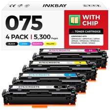 075 Toner Cartridge Set 4-Pack with Chip 075 4-Pack, 075 picture