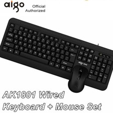 Computer Office Keyboard Wired USB 104 Keys Full Size Backlit Keyboards PC picture