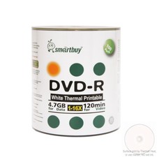 Smartbuy DVD-R 16X 4.7GB White Thermal Hub Printable Blank Disc Everest / Prism picture