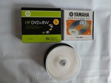 Collection of 3 CD DVD+RW & 26 Blank CD Recordable Disc's hp DVD+RW 5 PK YAMAHA  picture