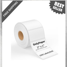 2x1 Inch Thermal Labels 1000 Pack Waterproof Adhesive Compatible with Rollo picture