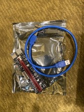 Ubit 6 Pack Latest PCI E GPU Riser Adapter Card 16X to 1X 6Pin MOLEX SATA New picture
