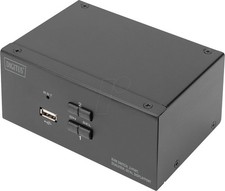 Digitus KVM Switch 2-Port Dual Display 4K UHD 60Hz DisplayPort USB Hub picture