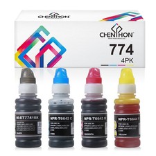 4Pack T774 Refill Ink Bottle for Epson T774 T664 Compatible EcoTank for ET-4550 picture