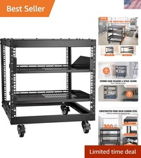 9U Open Frame Server Rack Network Rack 23-40 in Adjustable Depth picture