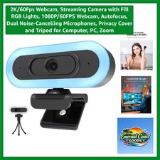 2K/60Fps Webcam, Streaming Camera with Fill RGB Lights, 1080P/60FPS Webcam, A... picture