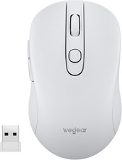 USB Wireless Mouse for Laptop PC Mac, 2.4Ghz Cordless Mouse-White picture