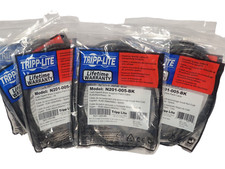 TRIPP-LITE N201-005-BK RJ-45 MALE/MALE  5ft BLACK CABLE  LOT Of 10 picture