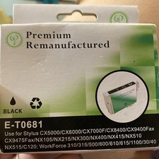 Green Project E-T0681 Black Ink Cartridge Replaces Epson T068120 picture