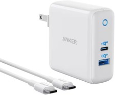 Anker - PowerPort PD 60W GaN Fast Charger and USB-C to C Cable 6ft for Macboo... picture