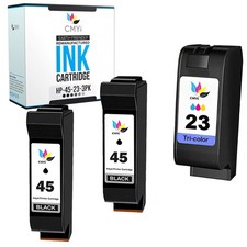 3Pack Compatible CMYi HP 45 23 Cartridges Combo Pack for DeskJet 832 880 882 890 picture