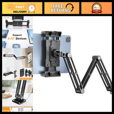 Adjustable Aluminum Tablet Wall Mount Holder - 360° Rotating Arm for iPad & Gala picture