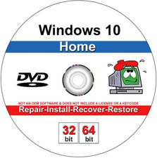 9Th and Vine Compatible Windows 10 Home 32/64 Bit DVD. Install to Factory Fresh picture