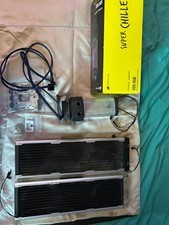 Custom PC Water Cooling Lot 2x Barrowch 360mm Radiators Corsair XD5 Pump Res... picture