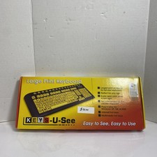 Keys-U-See Large Print USB Wired Keyboard Multimedia Internet New picture