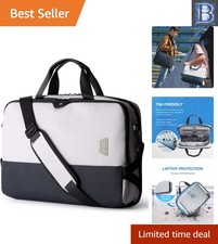 Sleek Grey 15.6 Inch Laptop Briefcase - Ultimate Protection for Professionals picture