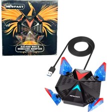 Newfast AX5400 Wi-Fi 6 Gaming Wireless Adapter 4 Antennas Tri-band 5400 Mbps New picture
