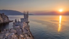 Landscape nature castle architecture ancient tower sun Custom Gaming Mat Desk picture