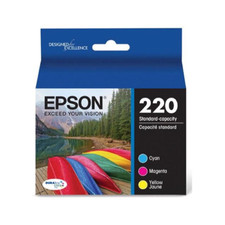 9 Epson Genuine T220520 Ink Cartridge 220 Color C Y M K 2018 expired 2020 picture