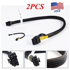 10pin to 6+8pin GPU Power Adapter Cable for HP DL380 G8 G9 50CM US Seller 2Pcs picture