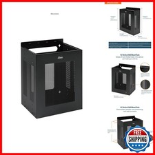 Tecmojo 4U Server Rack Wall Mountable Vented Enclosure 19 Inch Black picture
