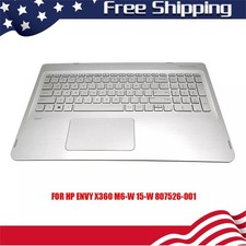 New For HP ENVY X360 Backlit Keyboard M6-W 15-W Palmrest Touchpad 807526-001 US picture