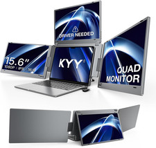 KYY Laptop Screen Extender, 15.6'' Quad Portable Monitor 1 Cable Connect picture