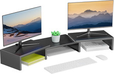 Monitor Stand Riser Organizer Carbon Steel Adjustable Desk Elevation Ergonomic picture
