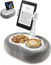 Tablet Pillow Stand for Bed with 360° Rotating Holder, Gray picture