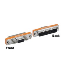 [x10] DB25 Male to DB9 Female AT Modem Mini Adapter Low Profile Shielded RS-232 picture