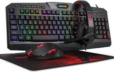  Redragon S101 Wired RGB Backlit Gaming Keyboard,Mouse,Pad & Headset Combo picture