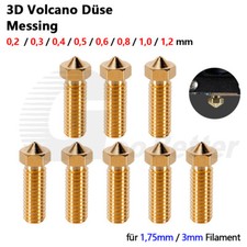 0.2-1.2mm V6 Brass Volcano Extruder Nozzle 3D Printer M6 for 1.75mm 3mm Filament picture