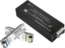 Micro Mini Gigabit Fiber Media Converter, 10/100/1000Mbps Ethernet IP Copper to picture