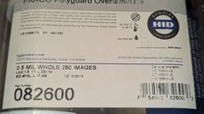 HID Fargo 082600 PolyGuard Overlaminate .6Mil Clear 250ct NOS GUARANTEED picture