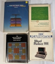Lot of 4 Vintage Computer Books – PL/1, Fortran, WordPerfect, DOS Tools picture