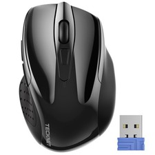 TECKNET Wireless Mouse, 2.4G Ergonomic Computer Mouse, 2600 DPI, Black picture
