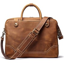Mullis Mercantile Leather Briefcase/Computer Bag, Messenger Bag, Laptop Bag, ... picture
