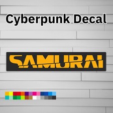 Cyberpunk Samurai Logo Vinyl Decal (Sticker, Car laptop window tumbler water bot picture
