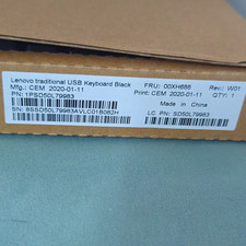 Lenovo Traditional USB Keyboard Black English QWERTY Enhanced Keys 00XH688 picture