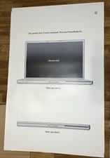 Vintage Apple G4 PowerBook Authentic Promo Poster 23x 40” 2003 Computer Mac picture