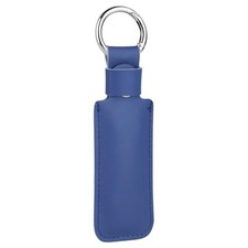 Microfiber Leather USB Flash Drive Case - Anti-Loss Keychain Holder, Navy Blue picture