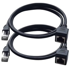 OUQYLG Ethernet Extension Cable [2Pack] Cat6 LAN Cable Extender Cat6 RJ45 Net... picture