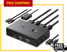 UGREEN HDMI KVM Switch 1 Monitor 2 Computers with 4 USB Ports Support 4K@60Hz picture