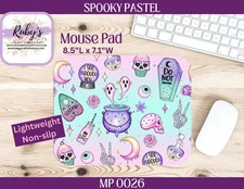 Spooky Pastel Mouse Pad Pastel Goth Witchy Cute Halloween Desk Decor Gothic Gift picture