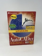 Autodesk AutoCAD LT 98 PC Vintage Software CD ROM Box & Learning Assistance Vtg picture
